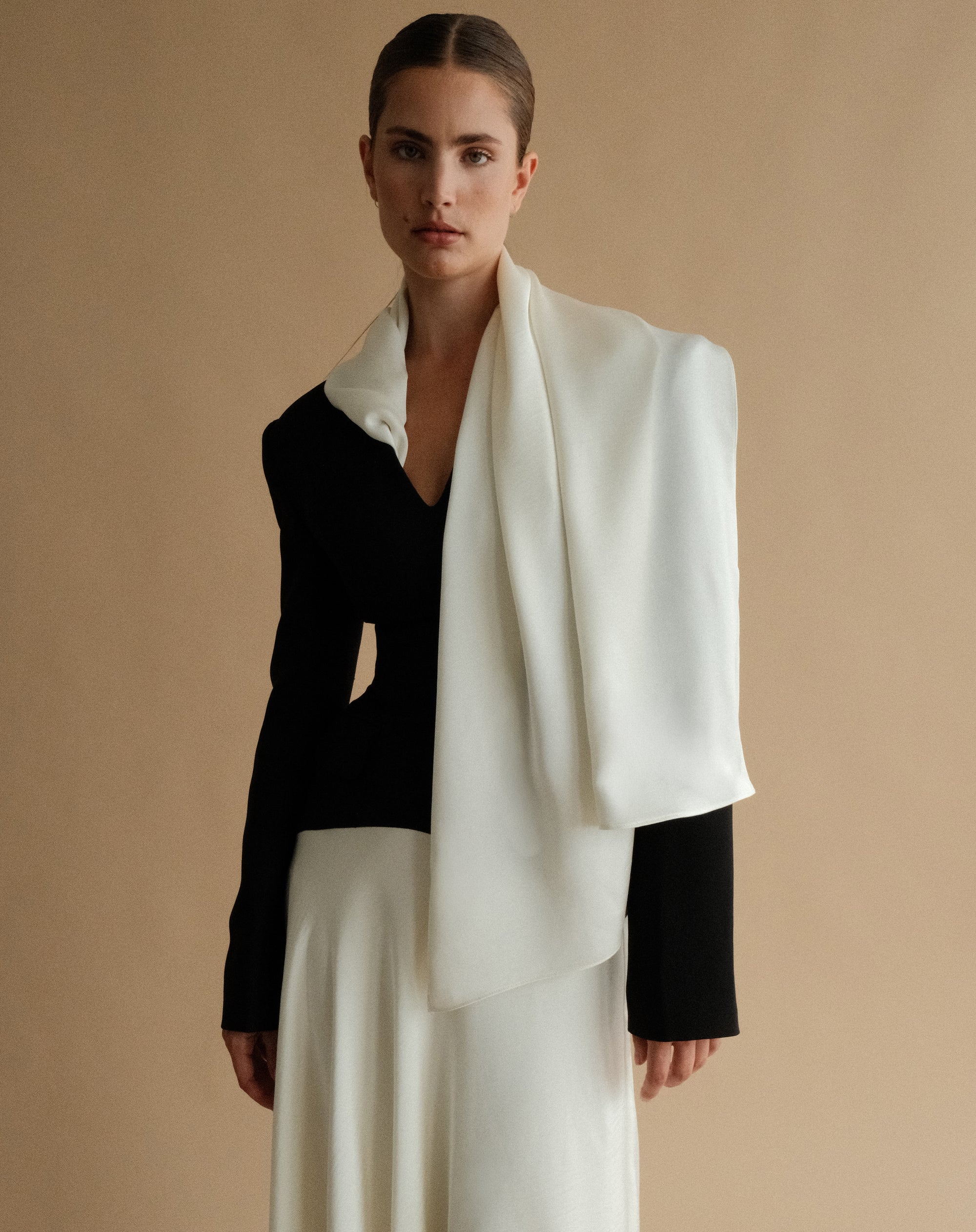 Phoebe Dress, Black/White