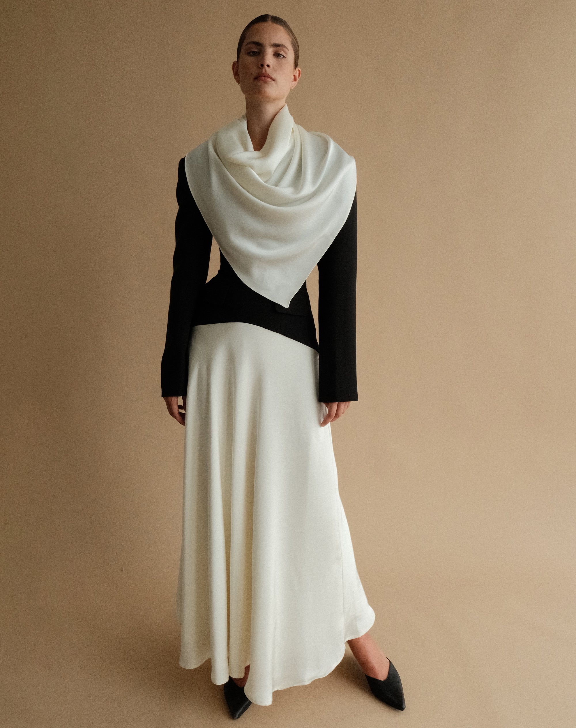 Phoebe Dress, Black/White