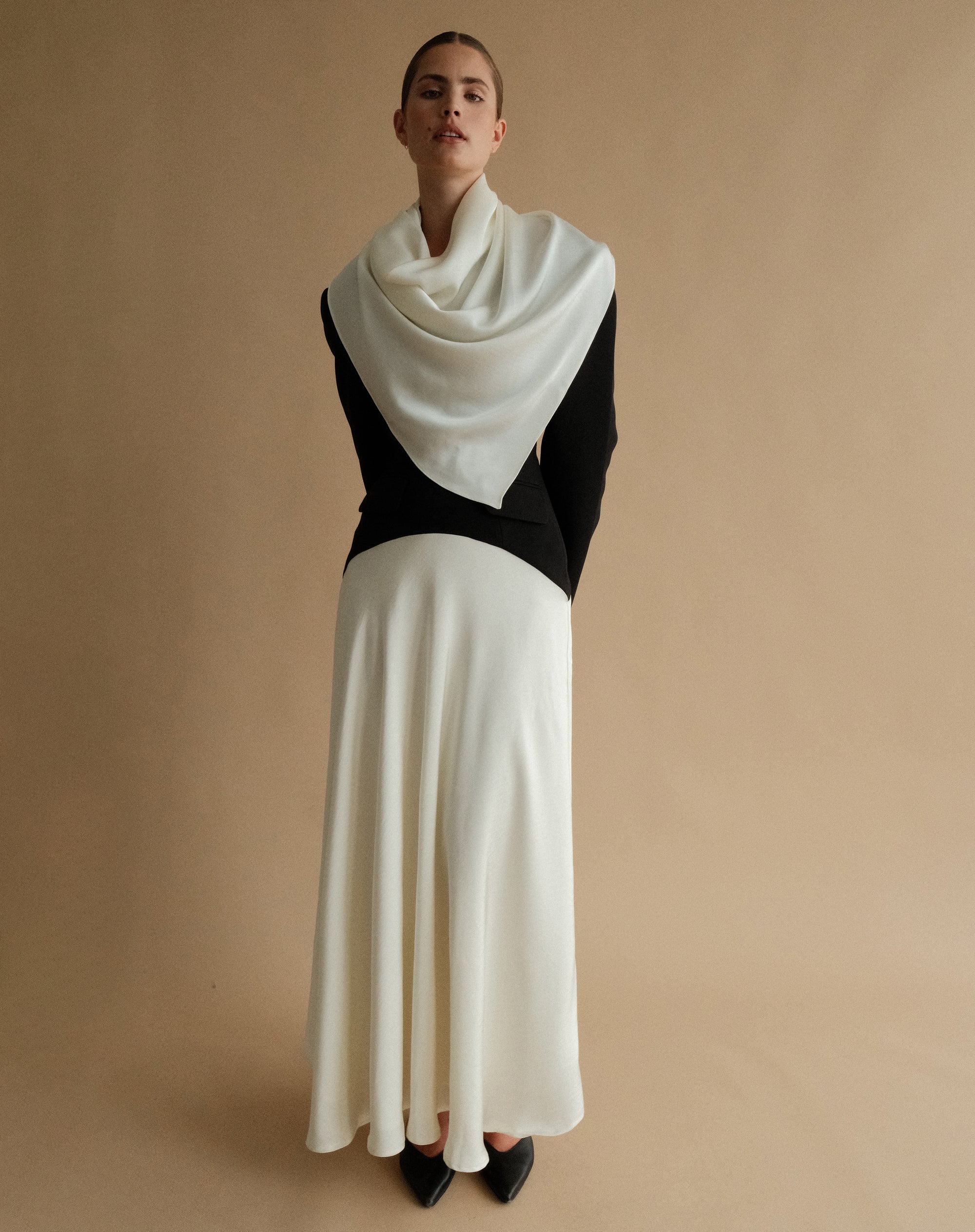Phoebe Dress, Black/White