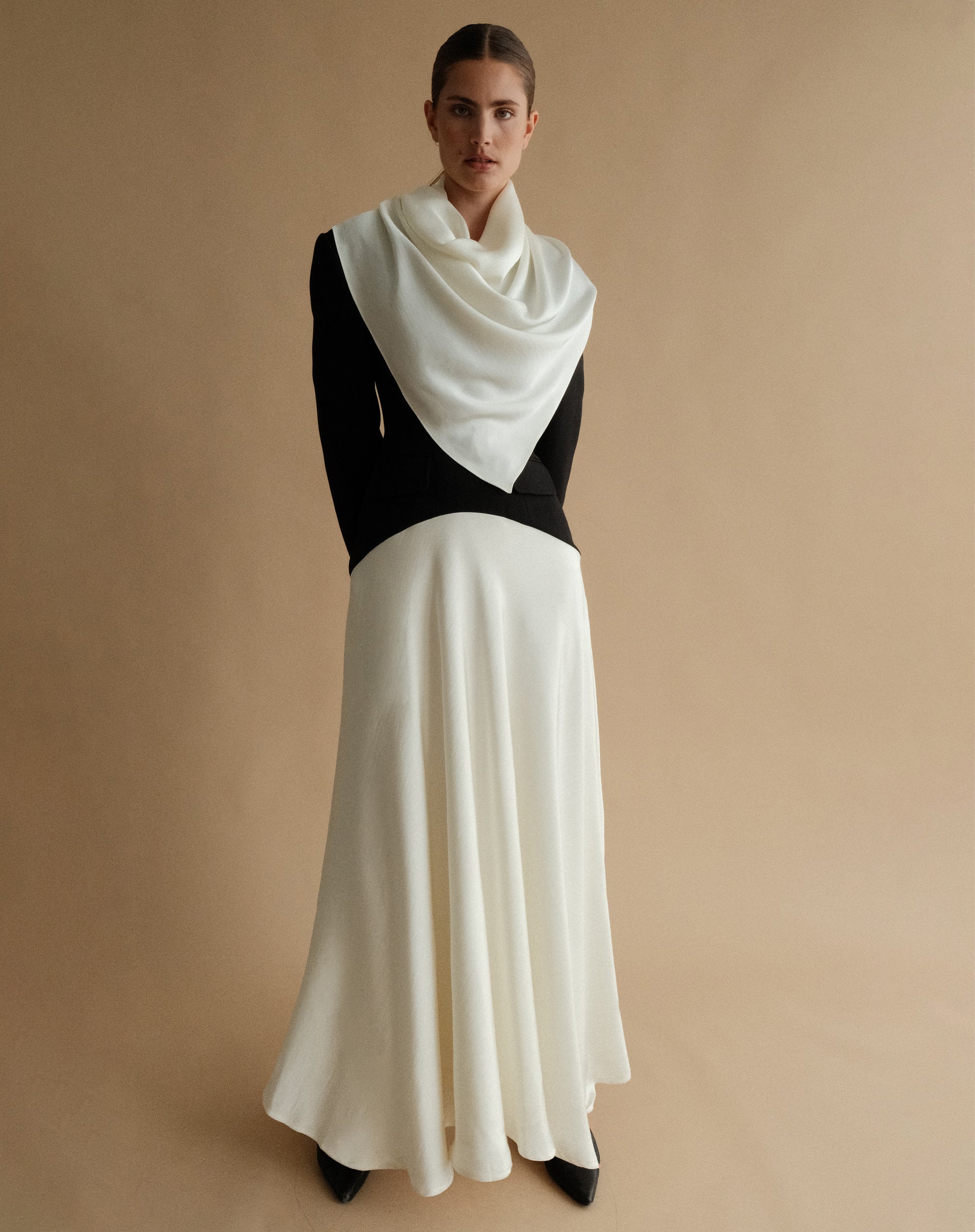 Phoebe Dress, Black/White