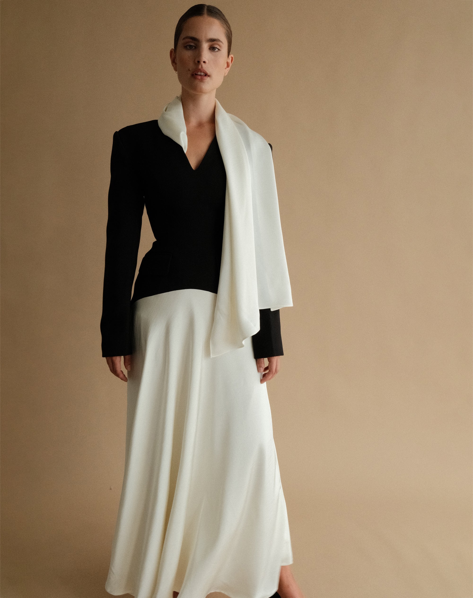 Phoebe Dress, Black/White