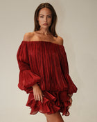 Elora Dress, Burgundy