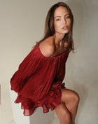 Elora Dress, Burgundy