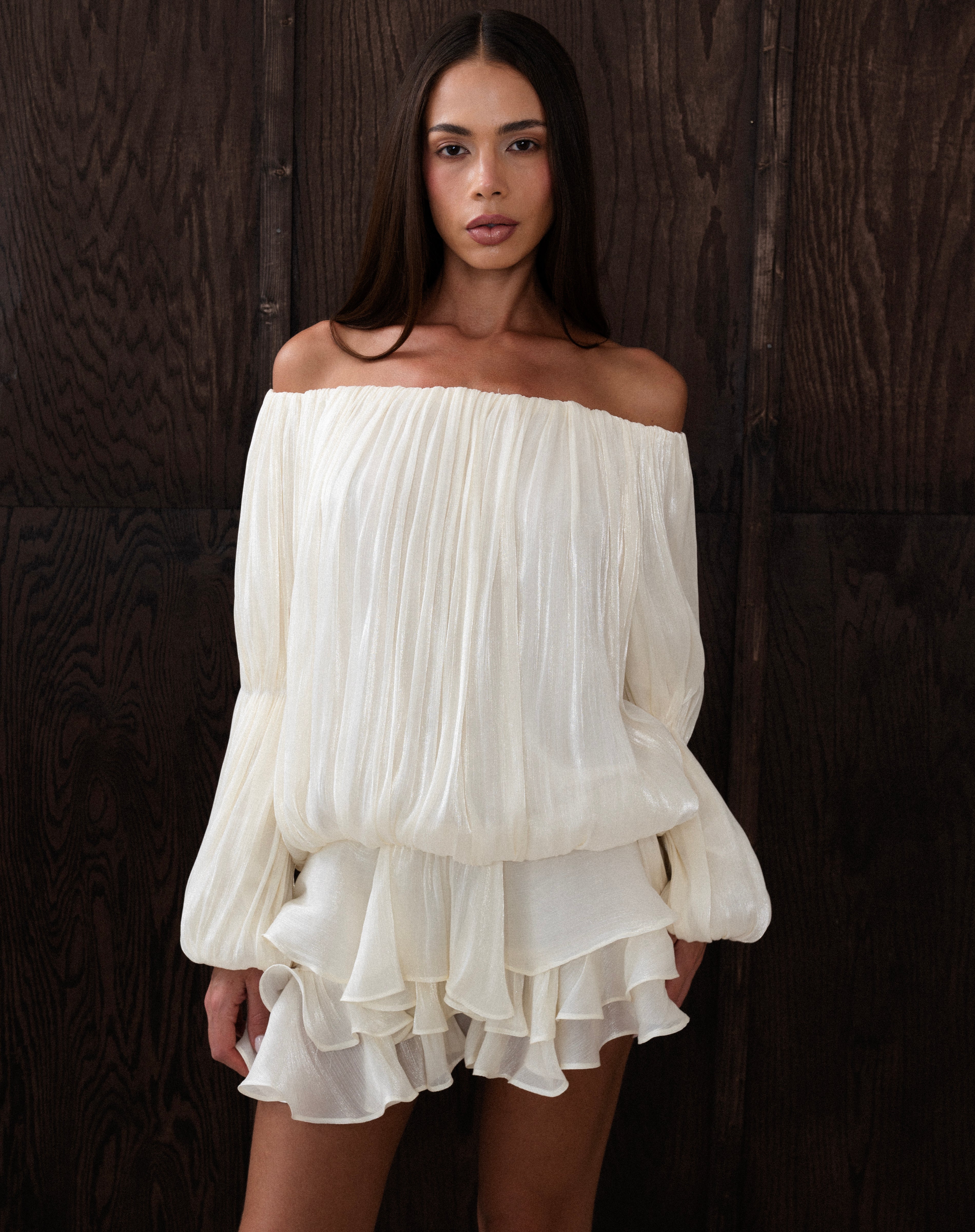 関税込■REBECCA VALLANCE■Elora カットアウト ミディドレス Rebecca Vallance Elora Puff-Sleeve Midi-Dress | Saks Fifth