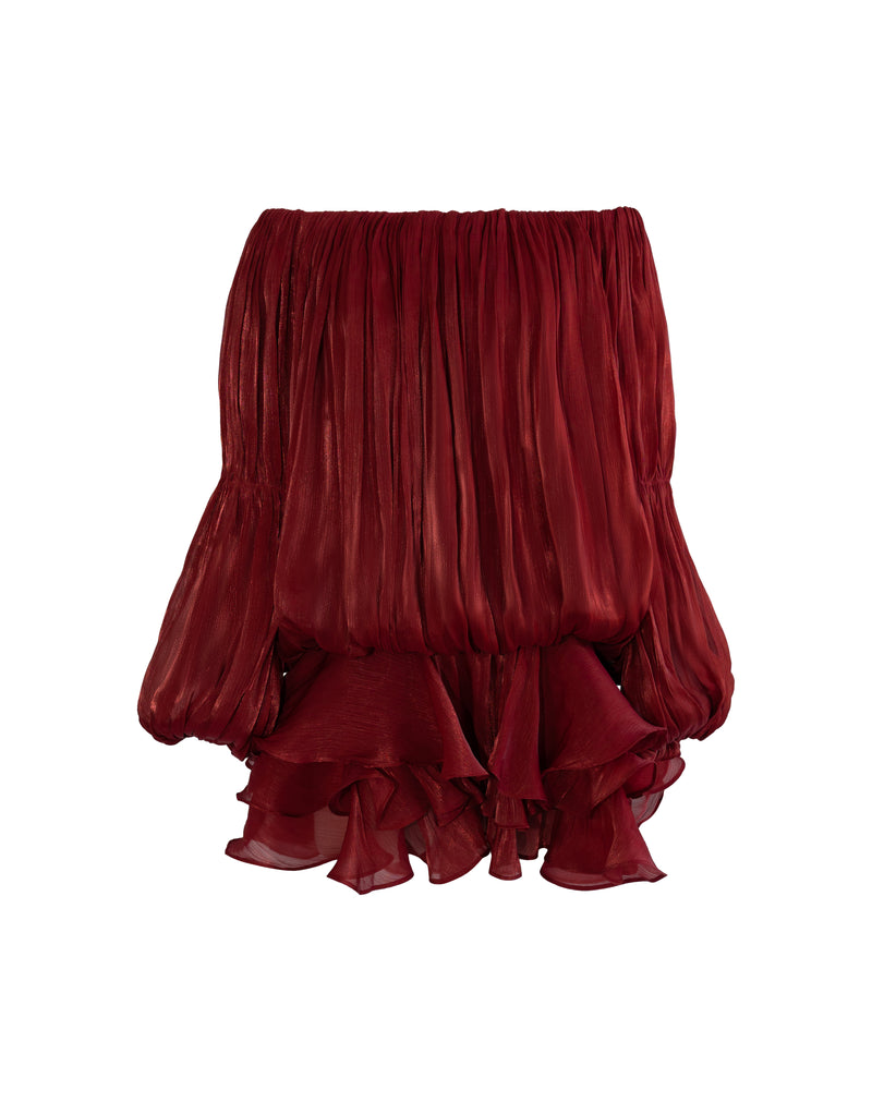 Elora Dress, Burgundy