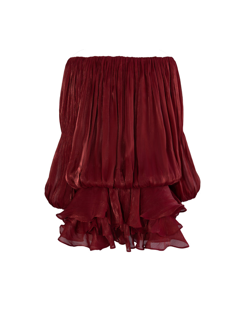 Elora Dress, Burgundy