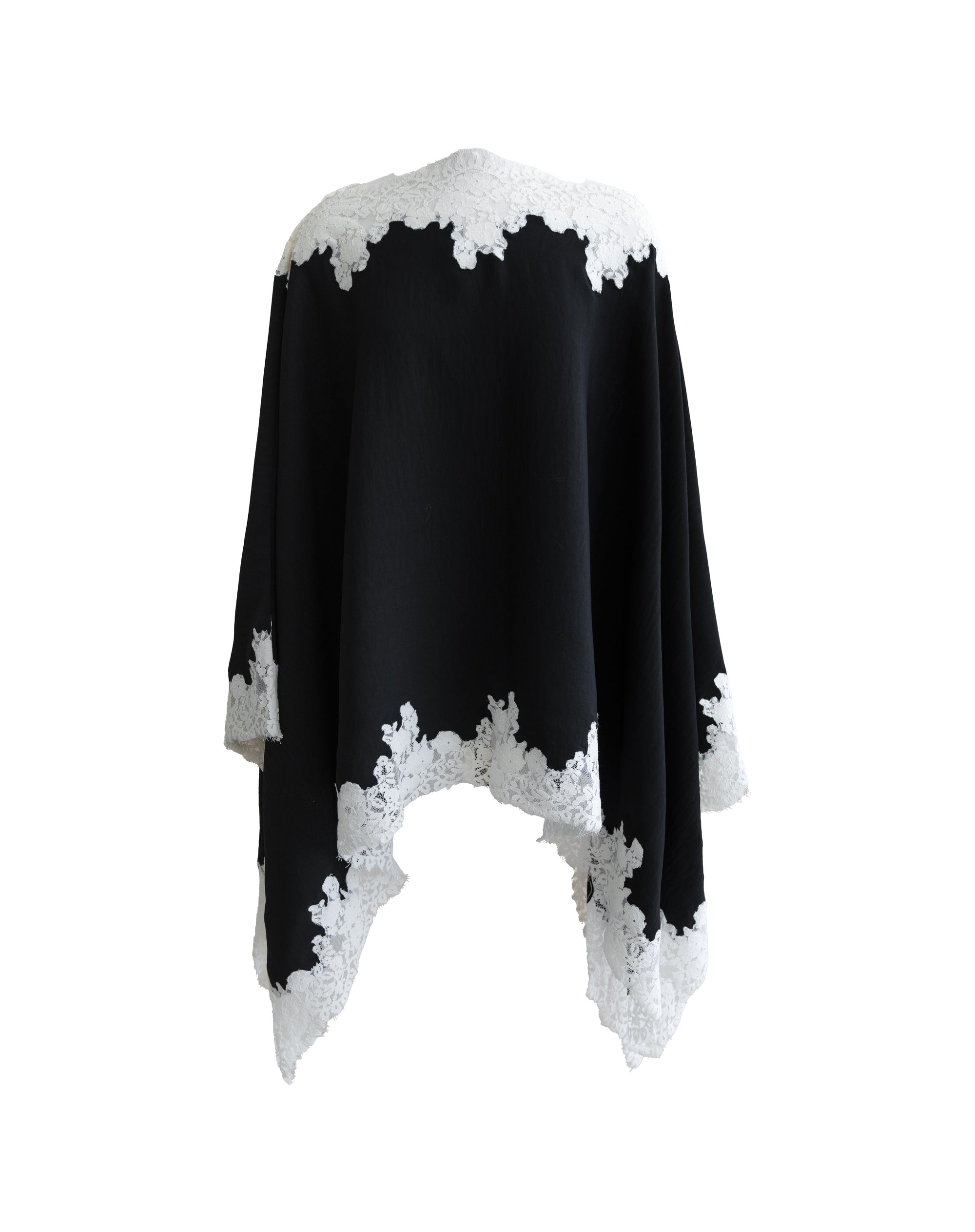 Elsie Lace Cape Top, Black