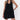 Alina Wrinkled Suede MIni Dress And Skirt Set, Black - The Bekk
