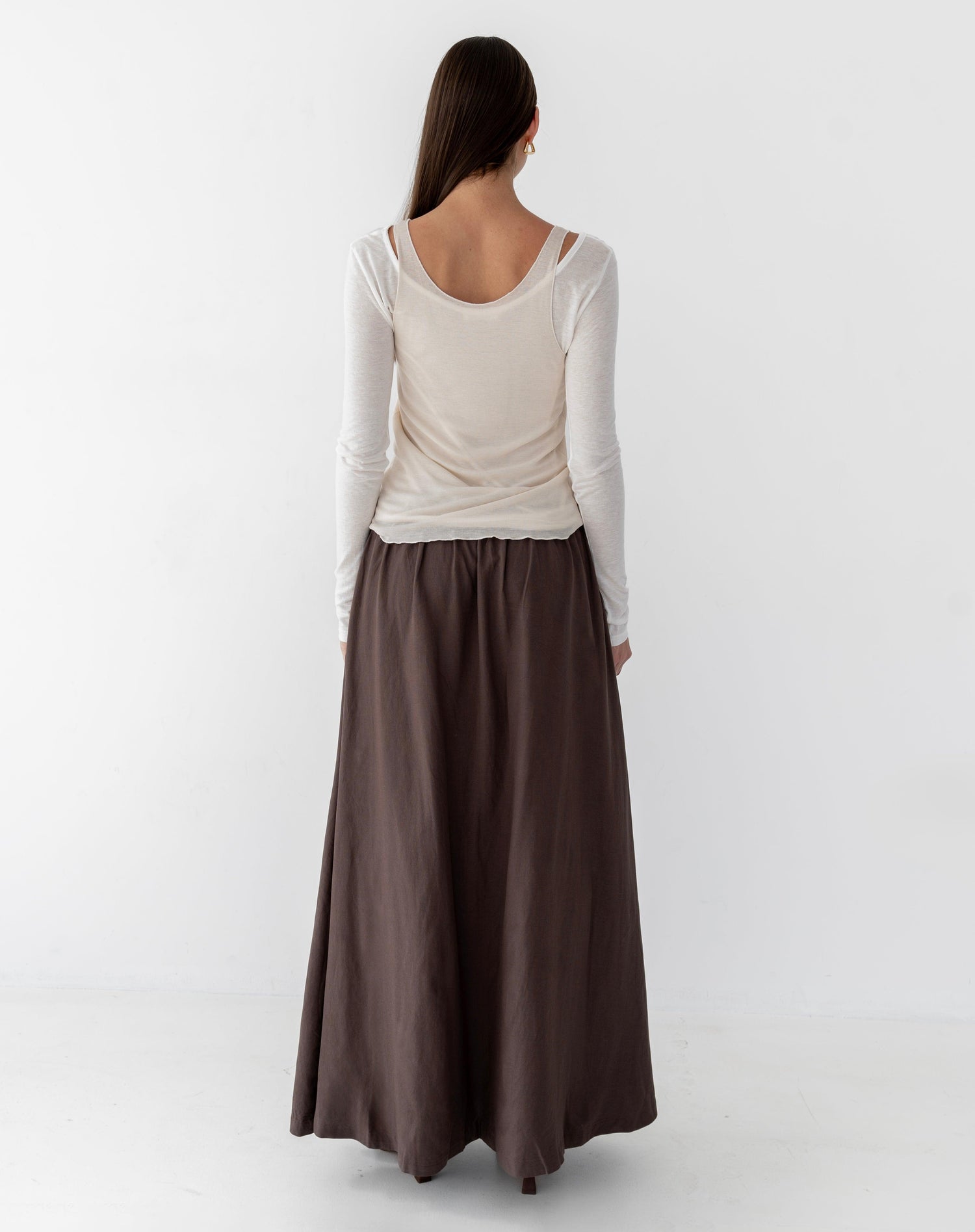 Elijah Double Layered Sleeveless Top Set, Ivory - The Bekk