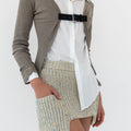 Margot Sweater Knit Mini Skirt, Ivory Multi - The Bekk