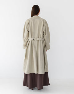 Zoey Oversized Trench Coat, Beige - The Bekk