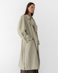Zoey Oversized Trench Coat, Beige - The Bekk